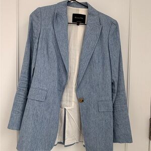 Massimo Dutti Sky Blue Women's Blazer
